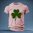 thumbnail image 2 of IWRICH Men's St. Patrick's Day Shamrock Printed T Shirts Crew Neck Short Sleeve Muscle Tees Casual Comfortable Breathable Basic Tops Pink XL, 2 of 3