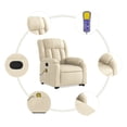 thumbnail image 5 of vidaXL Stand up Massage Recliner Chair Cream Fabric, 5 of 5
