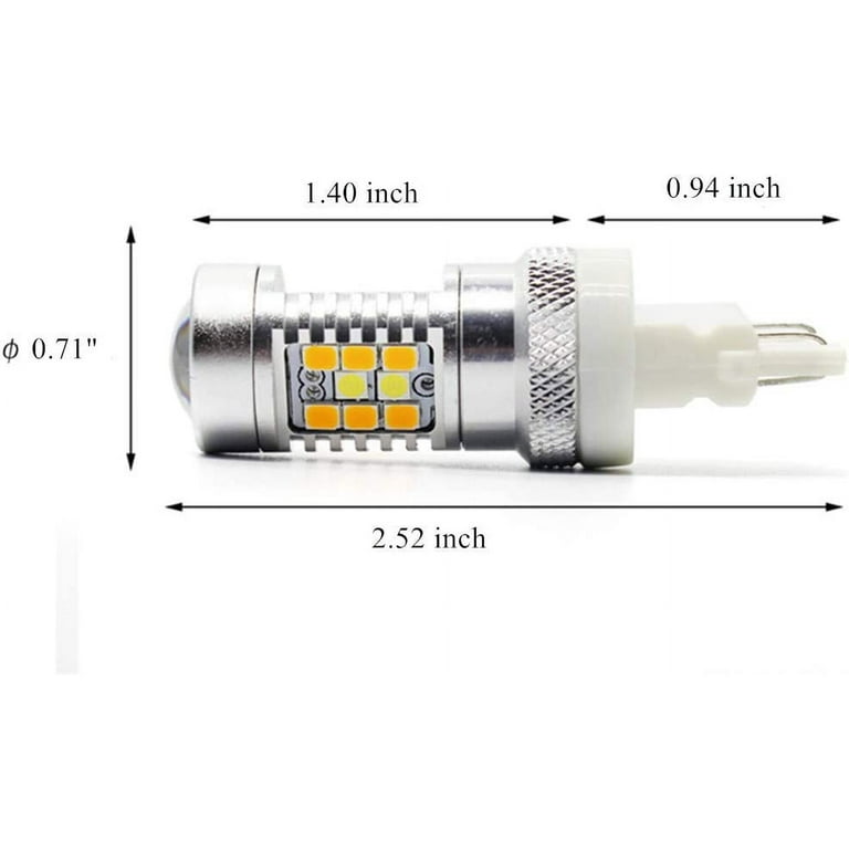 Alla Lighting 7444NA 7443 LED Switchback Turn Signal Lights Bulbs
