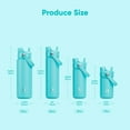 thumbnail image 6 of Insualated Water Bottle with Straw - 12oz Stainless Steel Water Bottle with Dual Spouts, Leak-Proof, BPA-Free, Double Wall Vacuum Keeps Cold for 24 Hours for Sports, Travel (Aquamarine Blue), 6 of 6