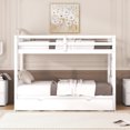 thumbnail image 6 of Bellemave Twin Over Twin/King Bunk Beds with Trundle, Solid Wood Extendable Bunk Beds Can for 4 People, Twin Over Full Bunk Bed for Teens Adults (White), 6 of 8