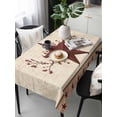 thumbnail image 6 of Red Texas Star Rustic Table Cloth, Waterproof Tablecloth for Rectangle Tables, Farmhouse Berry Brown Wooden Reusable Washable Fabric Table Cover for Restaurant Kitchen Dining Tables 54"x108", 6 of 9