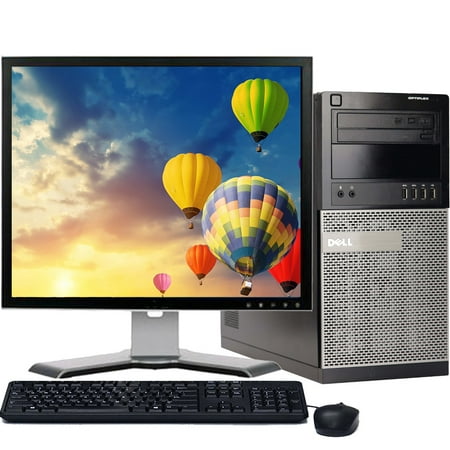 Restored Dell OptiPlex Desktop Computer Intel Core i3 Processor 8GB Memory 500GB HDD DVD-RW Wi-fi and a 19" LCD Windows 10 Pro PC (Refurbished)