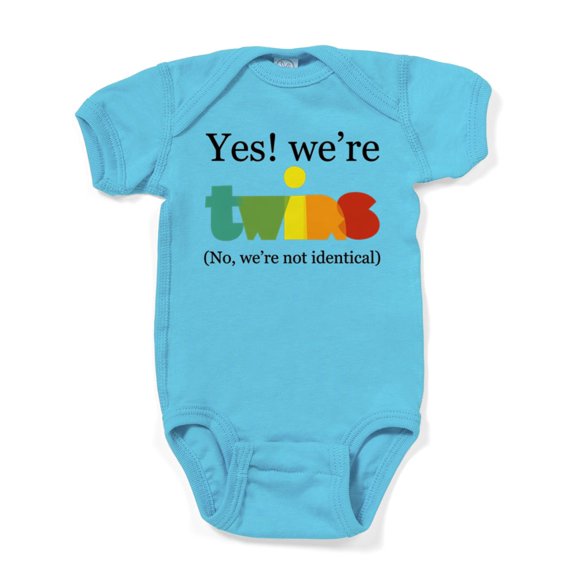 CafePress - Yesweretwinsfraternal - Cute Infant Bodysuit Baby Romper