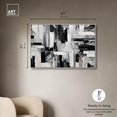 thumbnail image 5 of Melosa Canvas Modern Black White Abstract Wall Art by Art Remedy, Silver Frame, 45" x 30", 5 of 7