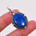 thumbnail image 3 of Kyanite - Nepal 925 Sterling Silver Pendant V8396, Solitaire Pendant, Blue Pendant, Oval Pendant, Gift For Her, Kyanite Pendant, 3 of 4