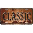 thumbnail image 2 of Plaque d'Immatriculation en Métal Style Classique Rouillé Vieilli, 2 of 2