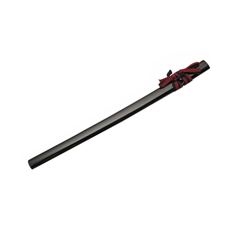 SZCO 39 Inch Decorative Samurai Style Sword Red Black Blade Carbon Steel 1045 Wood Scabbard Display Collectible Traditional Design Home Decor