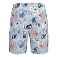 thumbnail image 6 of Naloa Cute Chameleons On Blue Men's Beach Shorts, Surfing shorts, Swim trunks, Quick Dry Swim Trunks for Surfing Beach Fun - Small, 6 of 9