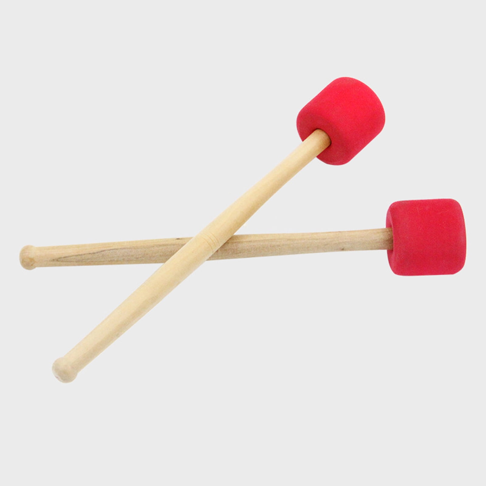 WINDLAND 4Pcs Drum Mallet Stick Foam Percussion Instrument Drumstick Mallets Wood Handle Timpani Big Hammer for Band Snare Drums