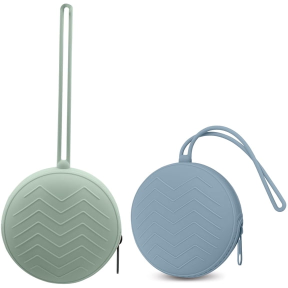 NOGIS Coin Purse, Waterproof Silicone Coin Pouch for Shopping and Travel, Mini Headphone Case with Zipper, Portable Circular Small Coin Pouch for Storage Coin, Key, Lipstick, Access Card