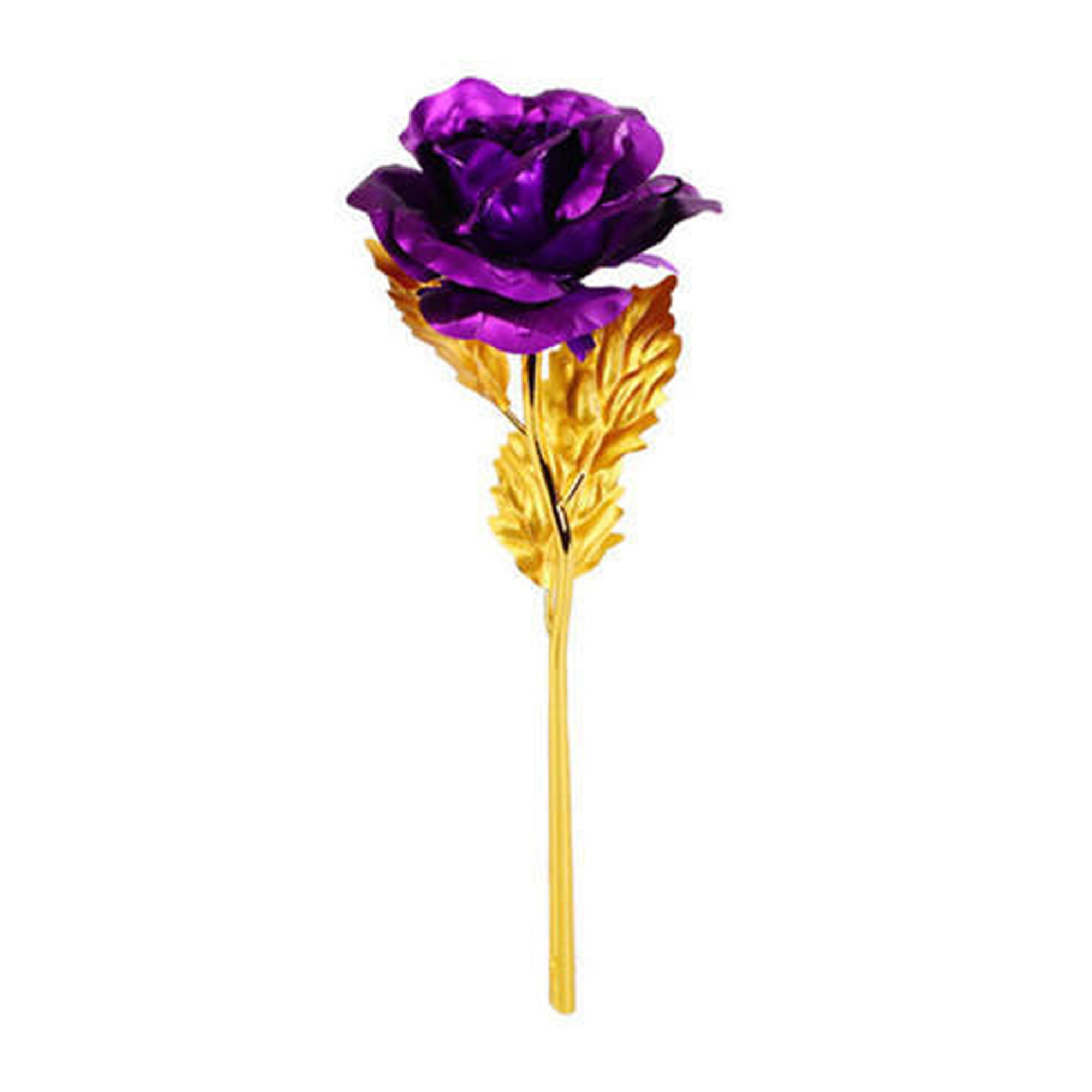 Rose Valentines Day Best Gifts For Her Womens Artificial Flower 24K Gold Foil