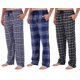 thumbnail image 1 of Paquete de 3: Pantalones de pijama para hombre grandes y altos King Size Pijamas de algodón súper suaves Pantalones de franela para hombre Pantalones de pijama a cuadros de búfalo de lana Ropa de dorm, 1 of 5