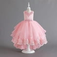 thumbnail image 2 of HBFAGFB Robe Formelle Filles Mode Robe de Fête pour Enfants Robe de Mariage Performance Robes pour Enfants Rose Taille 110, 2 of 4
