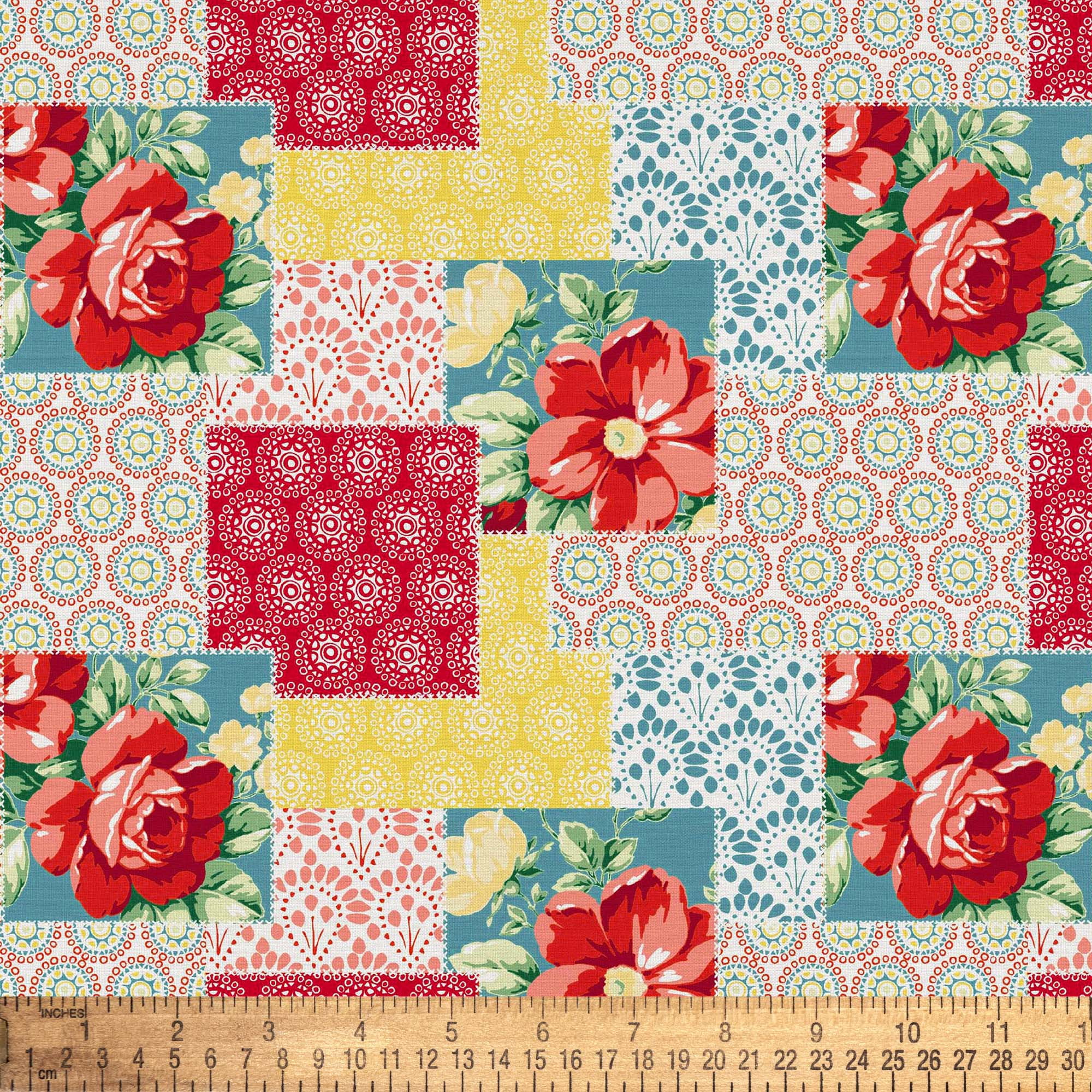 The Pioneer Woman 21" X 18" Fat Quarter Cotton Precut Bundle Multi-Color, 30 Pieces
