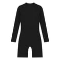 thumbnail image 4 of iEFiEL Womens Rash Guard One Piece Swimsuit UPF 50+ Sun Protection Long Sleeve Boyleg Swimwear Zip Surf Wetsuit Black M, 4 of 7