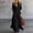 Black, variant on Odbmxy Collared Womens Maxi Dress Fall 3/4 Sleeve Tunic Regular Button Shirt Dress Women Shift Solid Color with Pockets