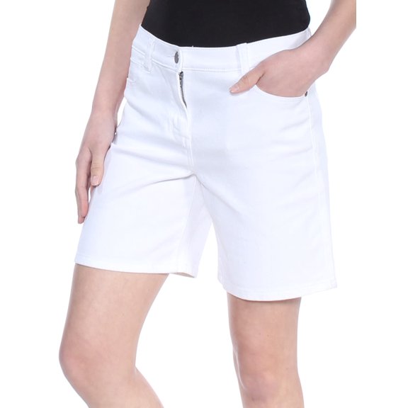 DKNY Womens White Denim Short Size 26 Waist