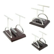 3 Piece Set of 3 Newton Cradle Squares Balance Balls Physics Science Pendulum