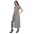 thumbnail image 2 of Moomaya Robe Tunique à Fente avant pour Femmes, Manches Courtes, Kurti Imprimée, Tenue d'Été, 2 of 5
