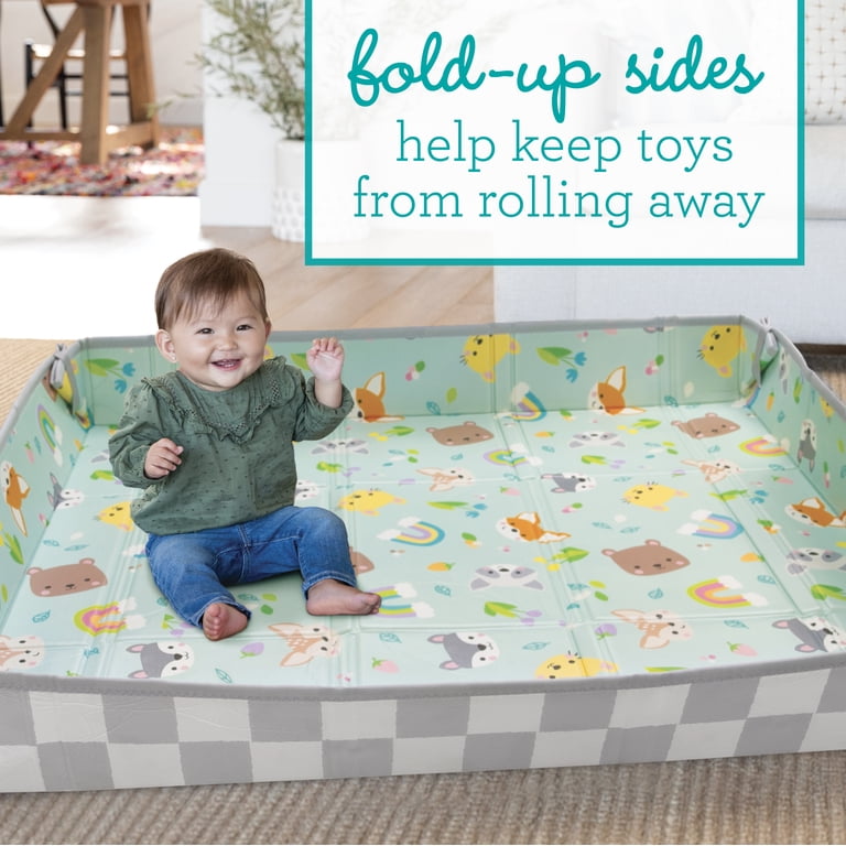 Infantino Foldable Soft Foam Mat, Extra Large with Pop-Up Sides photo 2