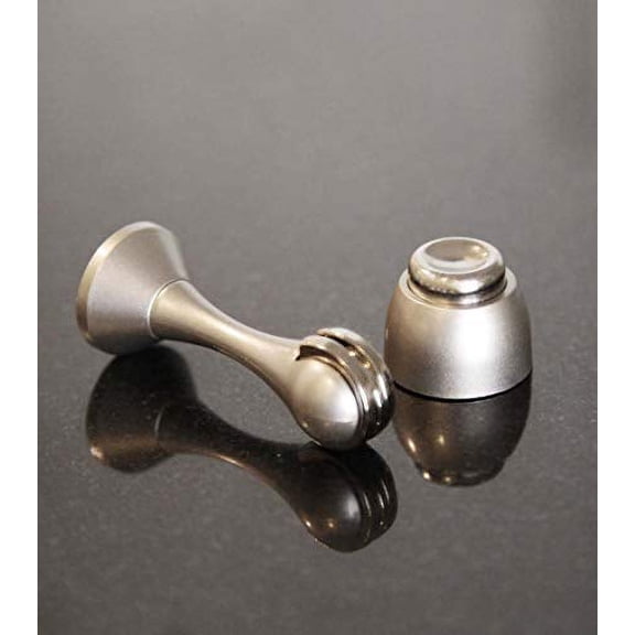 Magnetic Door Stop - Brushed Nickel - 2pc Set