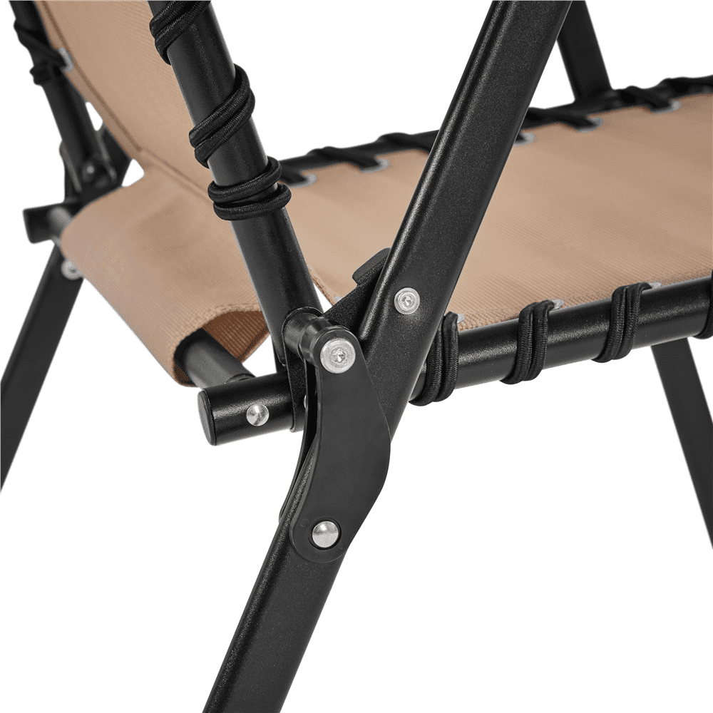 Renwick Set of 2 Outdoor Folding Dining Chairs with Armrests, Beige