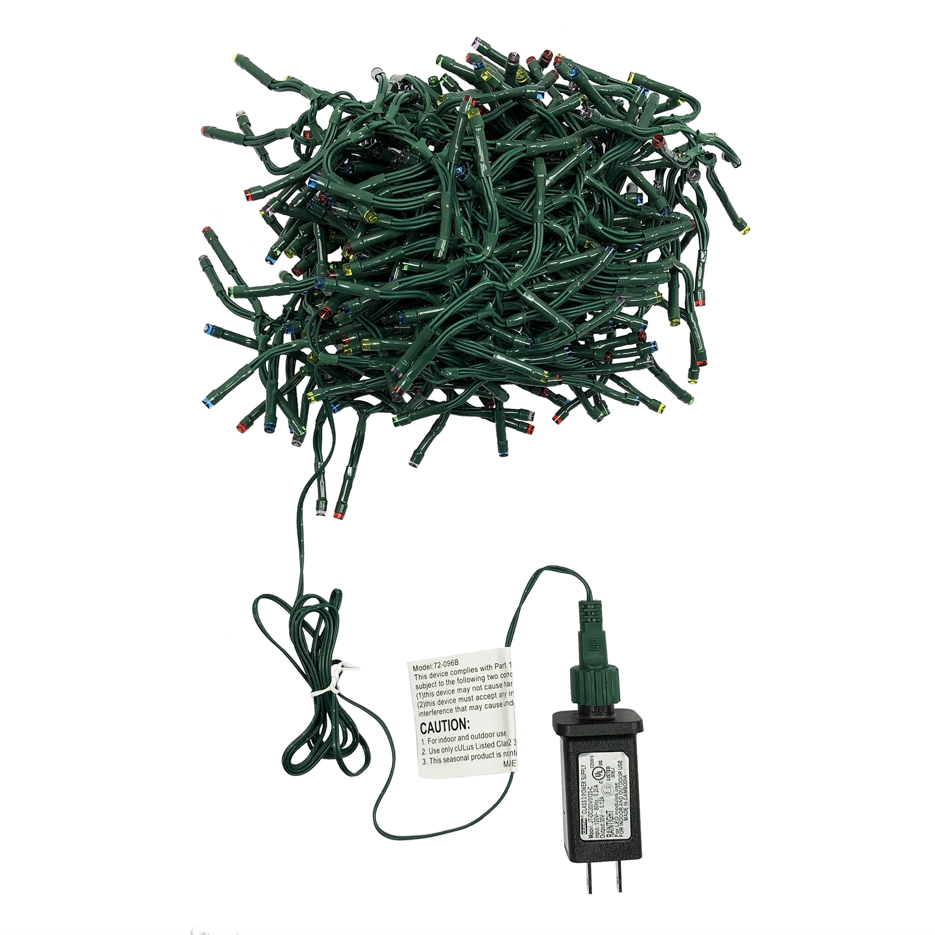 Indoor/Outdoor 400-Count LED Random Twinkle Cluster Christmas Garland Lights, Multicolor, Green Wire, 9.8', by Holiday Time