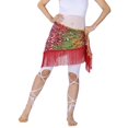thumbnail image 2 of Ladies Belly Dance Fringe Hip Skirt Waist Belt Hip Scarf Wrap Dancewear Red, 2 of 8
