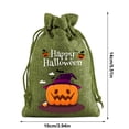 thumbnail image 4 of AZXY Halloween Drawstring Gift Bags Texture Pumpkin Print Candy Treat Pouches, Reusable Portable Multipurpose Goodie Sacks for Halloween Party Favors & Holiday Decor Storage, 4 of 7
