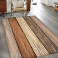 thumbnail image 3 of Farmhouse Beige Brown Area Rug 4x6 Washable Rug Non Slip Vintage Wooden Striped Large Area Rug Indoor Floor Carpet for Entryway Bedroom Kitchen Living Room Home Office Dining Room Nursery, 3 of 8