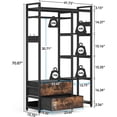 thumbnail image 7 of Tribesigns Freestanding Closet Organizer, Clothes Rack with Drawers and Shelves, Heavy Duty Garment Rack Hanging Clothing Wardrobe Storage Closet for Bedroom, Black, 7 of 7