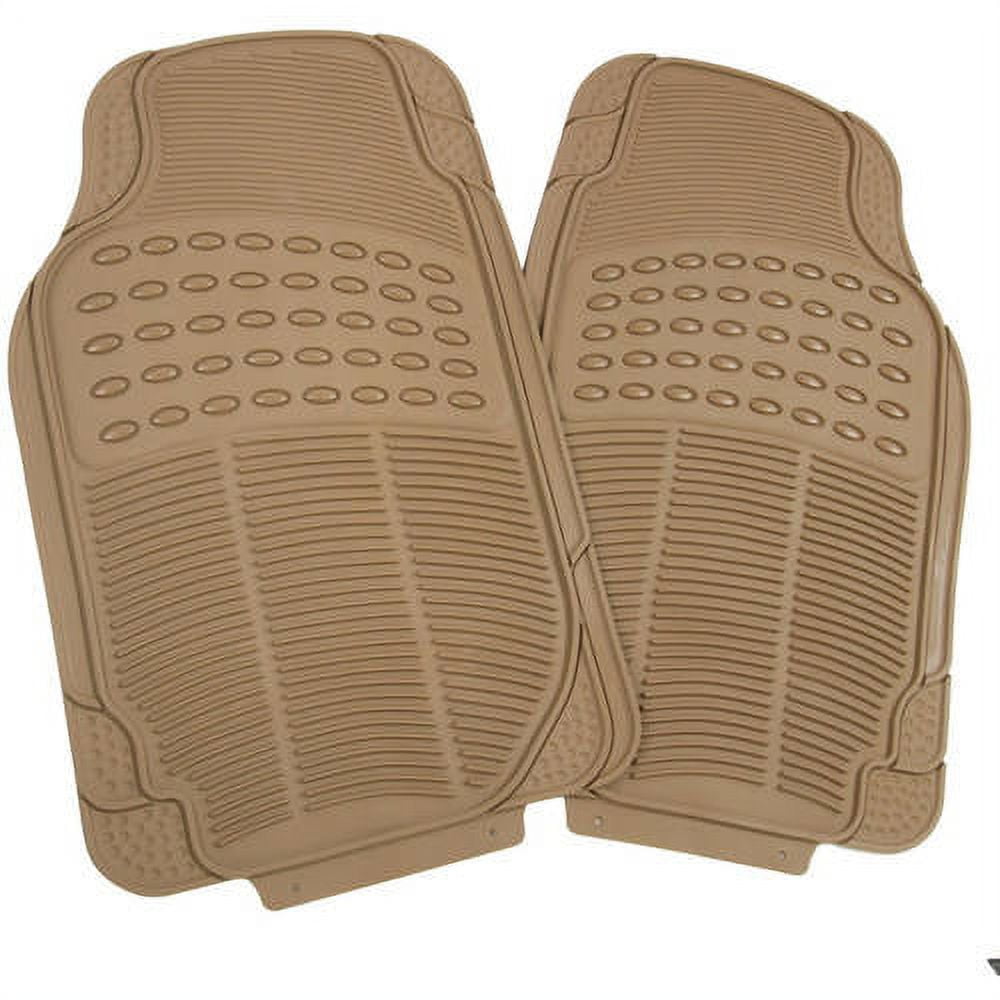 BDK Car SUV and Van Floor Rubber Mats with Cargo Trunk Mat, Heavy Duty All Weather Protection, 3 Colors