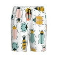 thumbnail image 4 of Gaeub Colorful Insects Printed Men's Short Pajama Pants, Lightweight Lounge & Sleep Bottoms Keep You Cool - 4X-Large, 4 of 9
