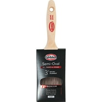 Glidden Semi-Oval Paint Brush with Wood Handle , Flat Sash, 3 Inch