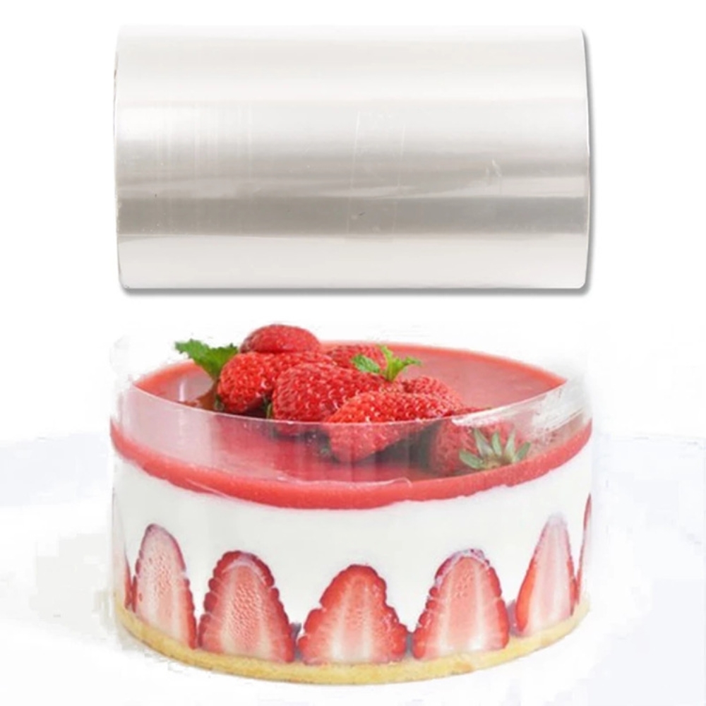 50 Colliers Transparents Pour Gâteau 5x32 Cm - Ruban Acétate Alimentaire - Décoration Mousse, Chocolat, Desserts - 9