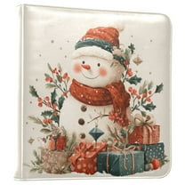 Photo Album Leather Photo Album Bookshelf Photo Albums Scrapbooking Albums Durable and Fashionable Warm Christmas Snow Man