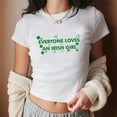 thumbnail image 3 of Everyone Loves an Irish Girl Baby Tee - Cute St Patricks Day Top, Irish St Pattys Day Baby Tee, 3 of 6