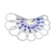thumbnail image 4 of Regla medidora de diámetro de fruta, calibrador circular de fruta, ligero, flexible, con múltiples orificios blanco, 4 of 9