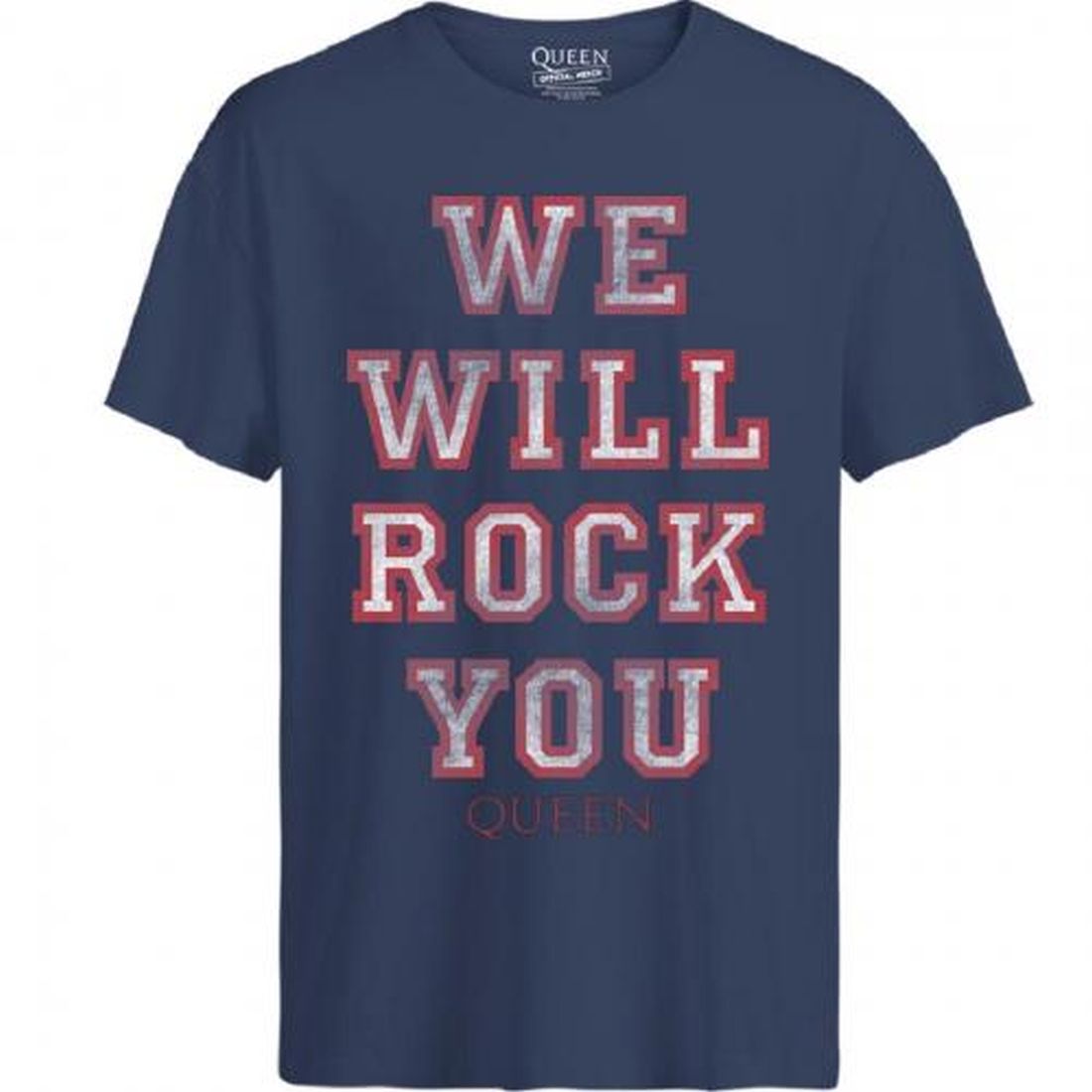 Sweatshirt Queen Officiel 'We Will Rock You' - Coupe Classique, 100% Coton, Produit Sous Licence