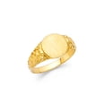 thumbnail image 1 of Solid 14k Yellow Gold Junior Engravable Signet Ring Size 10, 1 of 2