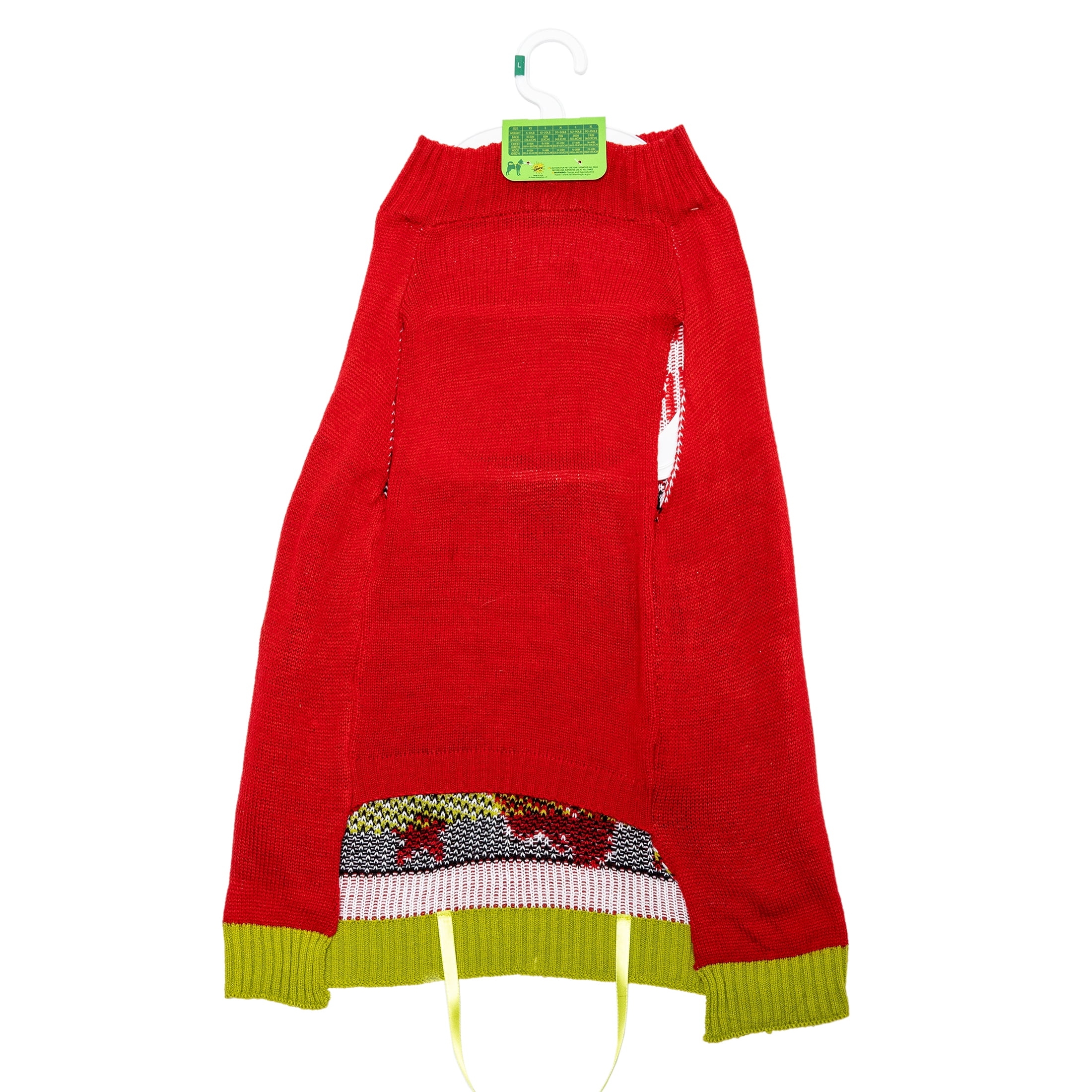 Dr. Seuss' The Grinch! Holiday Pet Sweater for Cats & Dogs,  Up to Snow Good, Red, Extra Small