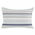 thumbnail image 2 of Gray Stripe Throw Pillow Covers, Modern Abstract Art Navy Blue Striped Rustic Soft Breathable Pillow Cases with Zipper for Sleeping, Queen Size Pillowcases for Couch Bed Sofa Chair 20x30 Inches, 2 of 6