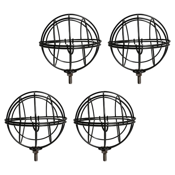 4PCS Decorative Iron Metal Suet Ball Holder Bird Feeder Accessories For Outdoor Use Assembly With Included Screws