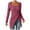 Hot Pink, variant on qolati Sweaters for Women 2024 Fall Long Sleeve Slit Hem Long Shirts Square Neck Ribbed Knit Pullover Tops Fashion Outfits