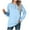 Blue, variant on Ladies Fashion Sweatshirts Crew Neck Black Long Sleeved Solid Color Casual Without Hat Save 65% Instantly!