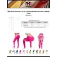 thumbnail image 2 of MixMatchy Women's High Waist Textured Tie Die Slimming Workout Brazilian Leggings Tights, 2 of 5