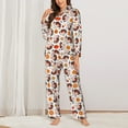 thumbnail image 2 of Sigee Turkey And Thanksgiving2 for Women’s Pajama Sets Long-Sleeved Pjs Sets for Women 2 piece Sleepwear-Large, 2 of 7