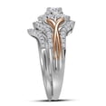 thumbnail image 3 of 14kt Two-tone Gold Round Diamond Bridal Wedding Ring Band Set 1 Cttw, 3 of 3