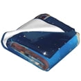 thumbnail image 2 of Salouo Starry Sky Cloud Dog Print Bed Blankets,Flannel Blanket Comfortable Air Conditioning Blanket Lightweight Blanket for Sofa Bed Travel & Couch -40"x30", 2 of 8